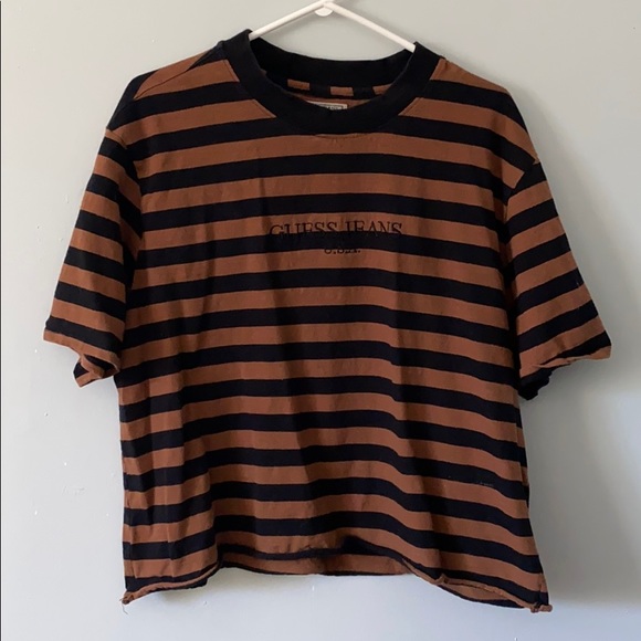 ❌ S O L D ❌ Striped Guess Unisex T-shirt - Picture 1 of 5